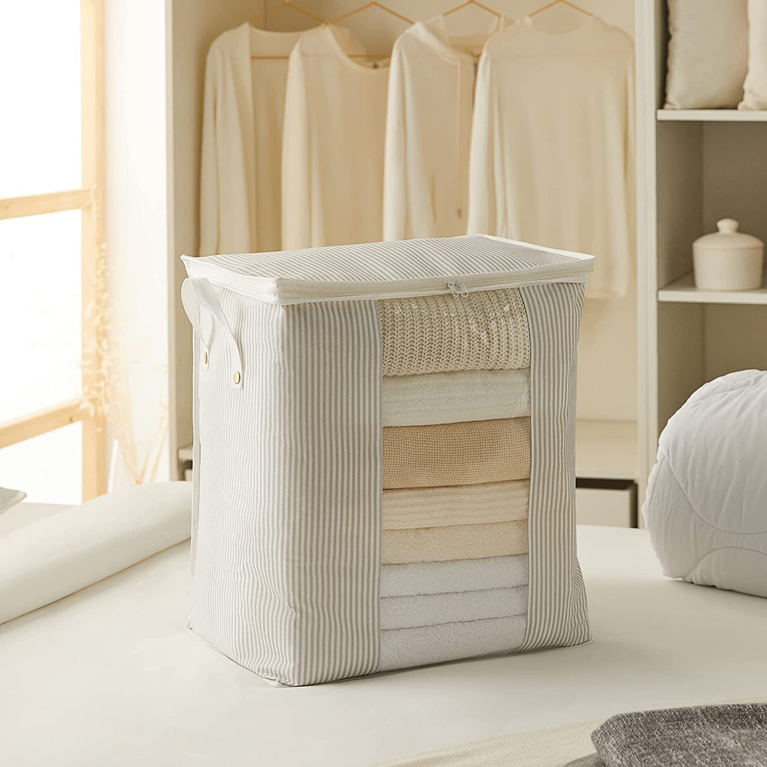 Sac de rangement décoratif, très grand format 90 L