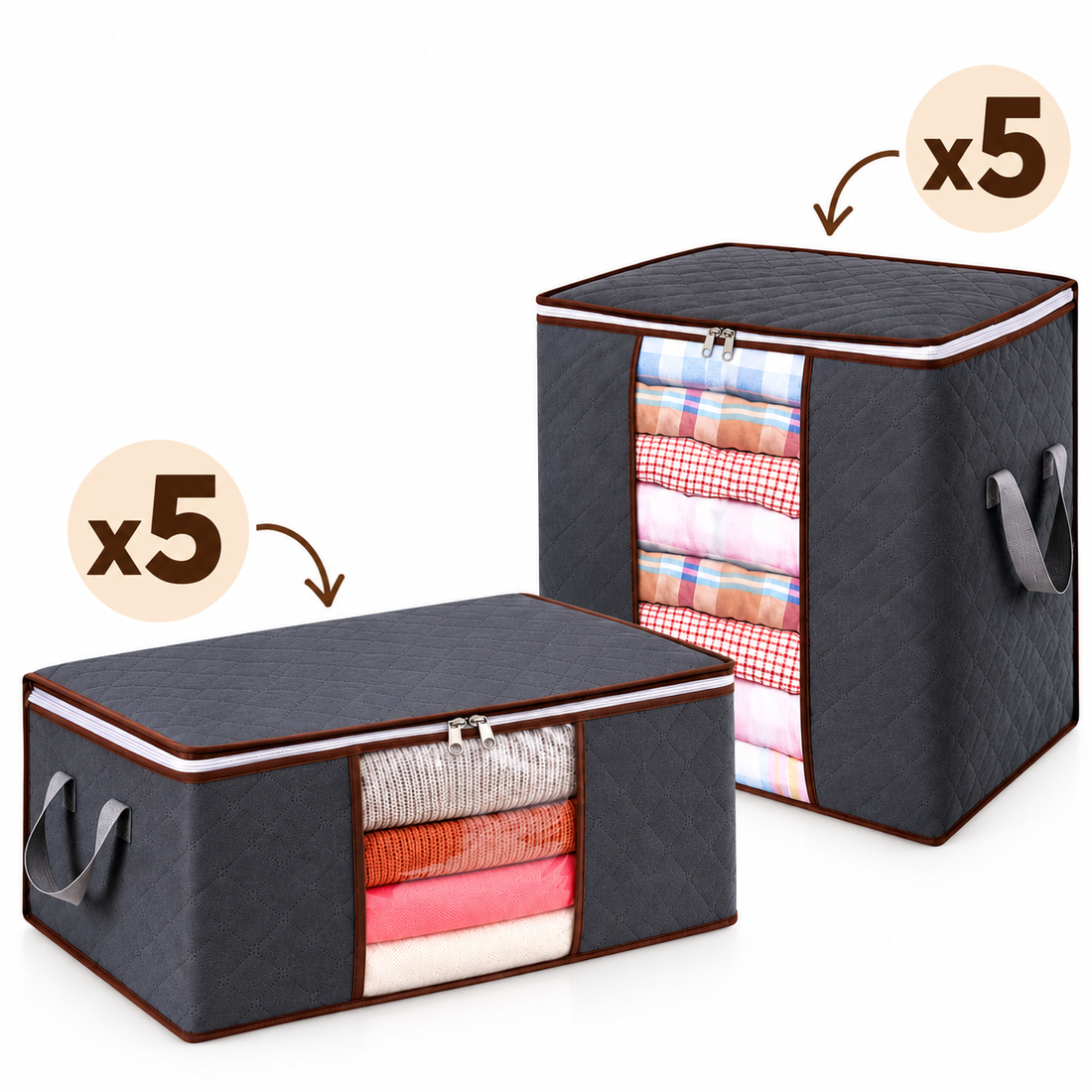 Pack de 10 sacs de rangement : grand format